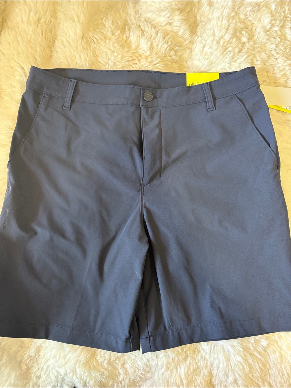 all in motion Navy Blue Men's Flat Front Shorts